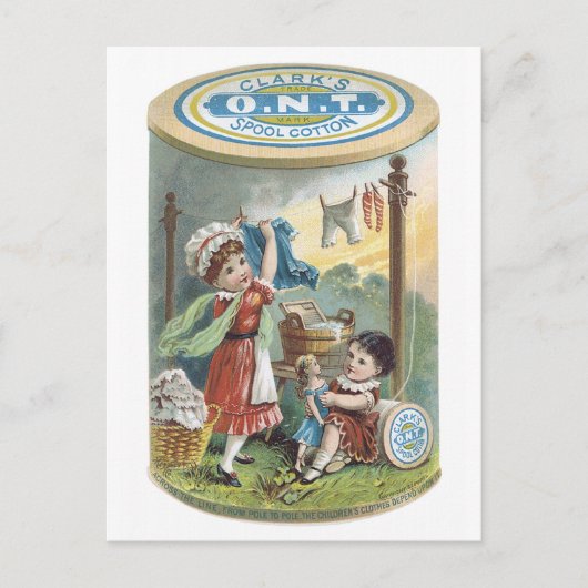 Clarks ONT Spulengarn Postkarte (Vorderseite)