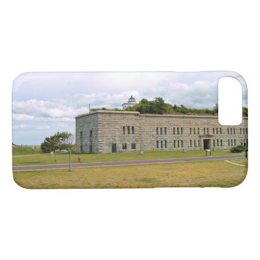Clark's Point Lighthouse Massachusetts iPhone Case (Rückseite (Horizontal))