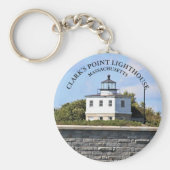 Clarks Point Lighthouse Massachusetts Keyring Schlüsselanhänger (Vorne)