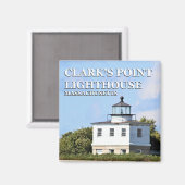 Clark's Point Lighthouse, Massachusetts Magnet (Vorderseite/Rückseite)