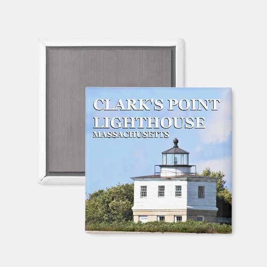 Clark's Point Lighthouse, Massachusetts Magnet (Vorderseite/Rückseite)