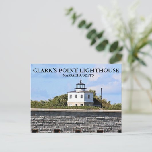 Clark's Point Lighthouse, Massachusetts Postkarte (Stehend Vorderseite)