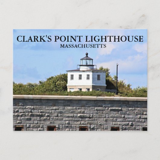 Clark's Point Lighthouse, Massachusetts Postkarte (Vorderseite)