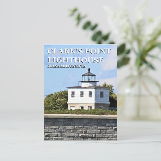 Clark's Point Lighthouse, Massachusetts Postkarte (Stehend Vorderseite)