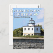 Clark's Point Lighthouse, Massachusetts Postkarte (Vorne/Hinten)