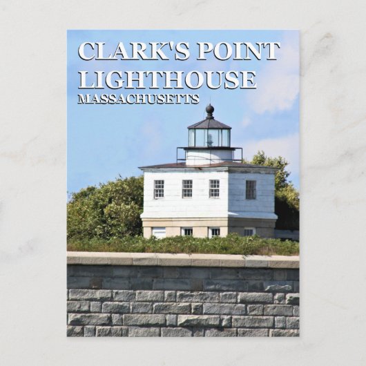 Clark's Point Lighthouse, Massachusetts Postkarte (Vorderseite)
