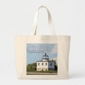 Clark's Point Lighthouse, Massachusetts Tote Bag Jumbo Stoffbeutel (Vorne)