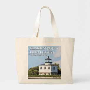 Clark's Point Lighthouse, Massachusetts Tote Bag Jumbo Stoffbeutel
