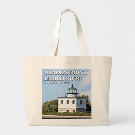 Clark's Point Lighthouse, Massachusetts Tote Bag Jumbo Stoffbeutel (Vorne)