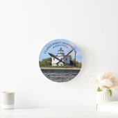 Clarks Point Lighthouse Massachusetts Wall Clock Runde Wanduhr (Zuhause)