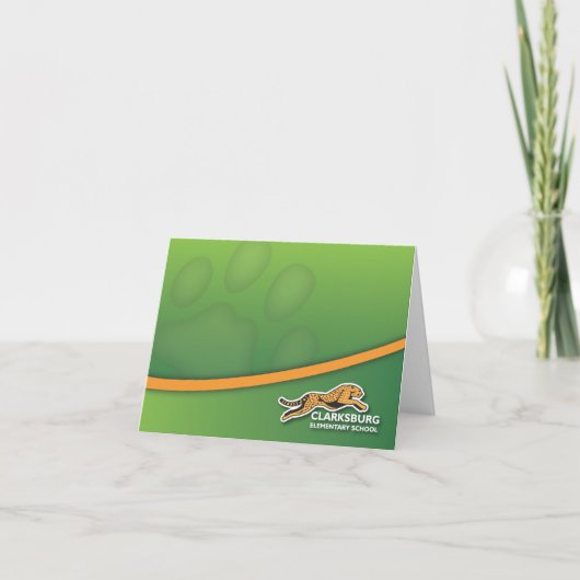 Clarksburg Cheetah Notecards Karte (Vorderseite)