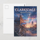 Clarksdale Mississippi Postkarte (Vorne/Hinten)