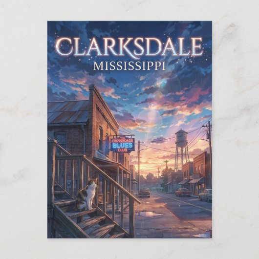 Clarksdale Mississippi Postkarte (Vorderseite)