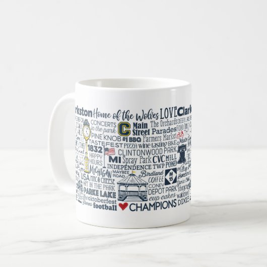 Clarkston Michigan Tasse (Vorderseite Links)