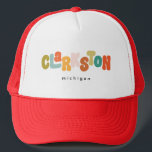 Clarkston Michigan Truckerkappe<br><div class="desc">Clarkston Michigan modernes Retro</div>