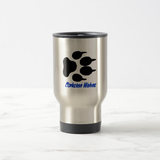 Clarkston Wolfwolf-Druck-Tasse Reisebecher (Mittel)