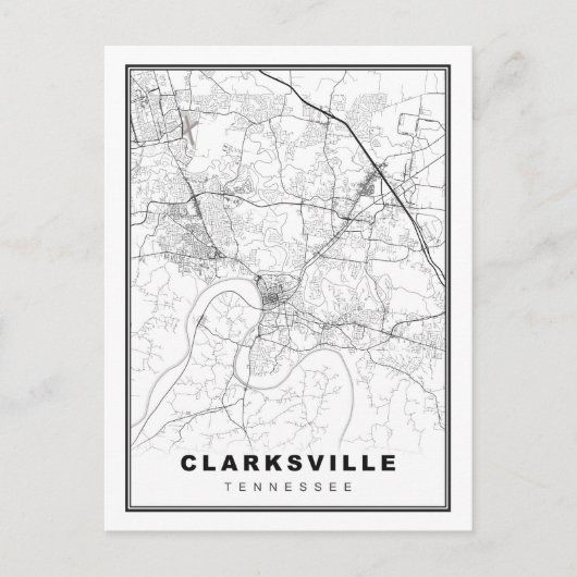 Clarksville Karte (Vorderseite)