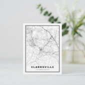 Clarksville Map Postkarte (Stehend Vorderseite)