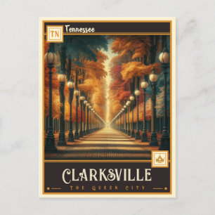 Clarksville, Tennessee VINTAG Postkarte