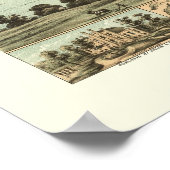 Clarksville, TN Panorama Karte - 1870 Poster (Ecke)