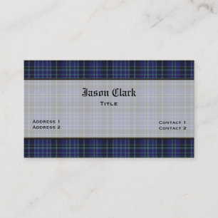 Clarktartan-karierte kundenspezifische visitenkarte