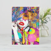 Clashy Lady Feiertagskarte (Stehend Vorderseite)