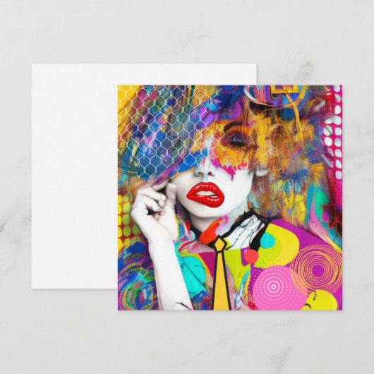 Clashy Lady Feiertagskarte (Vorne/Hinten)