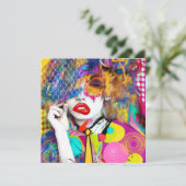 Clashy Lady Feiertagskarte (Stehend Vorderseite)