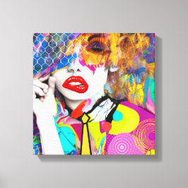 Clashy Lady Leinwanddruck
