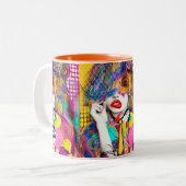 Clashy Lady Zweifarbige Tasse (Vorderseite Links)