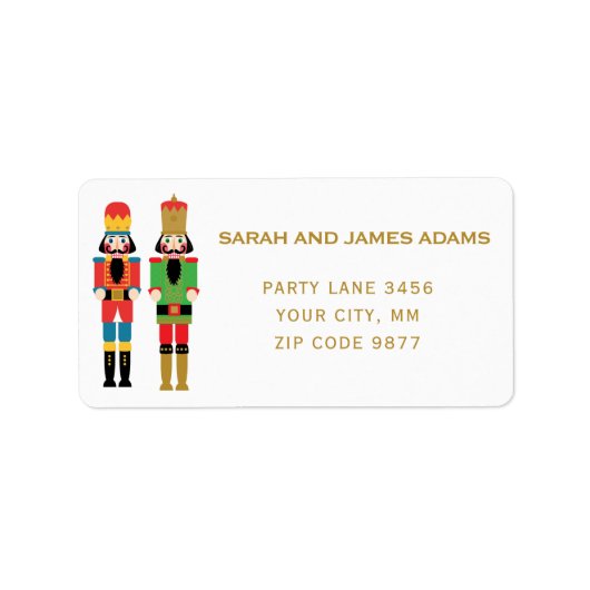 CLASIC CHRISTMAS NUTCRACKER ADRESSE STICKER ADRESSAUFKLEBER (Vorne)