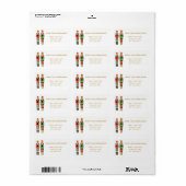 CLASIC CHRISTMAS NUTCRACKER ADRESSE STICKER ADRESSAUFKLEBER (Vorne)