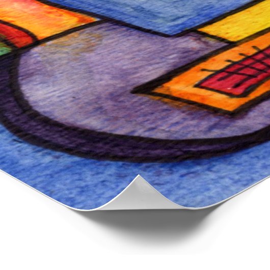 Clasical Gitarre Print Poster (Ecke)