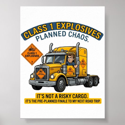 Class 1 Explosives Trucker | ADR digital download Poster (Vorne)