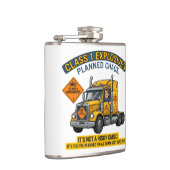 Class 1 Explosives Trucker Gift | Funny ADR Hazard Flachmann (Rechts)