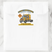 Class 1 Explosives Trucker Gift | Funny ADR Hazard Runder Aufkleber (Tasche)