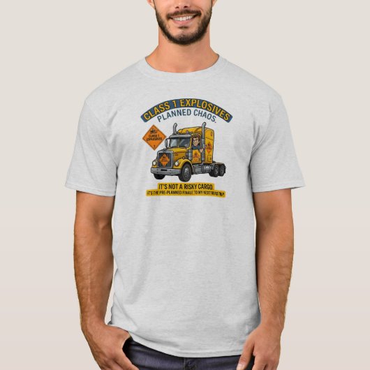 Class 1 Explosives Trucker Gift | Funny ADR Hazard T-Shirt (Vorderseite)