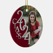 CLASS 2020 Foto von Maroon Silver Keramik Ornament (Rechts)
