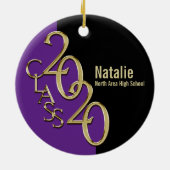 Class 2020 Foto von Purple with Gold Keramik Ornament (Hinten)