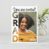Class 2026 BSN Nursing Graduate Party Invitation (Stehend Vorderseite)