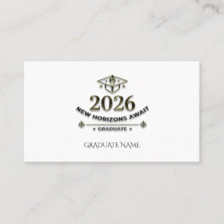 Class 2026 Gold Foil Note Card / Tarjeta Graduado Telefonnummerkarte