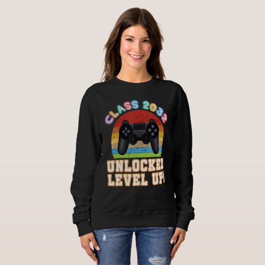Class 2032 Unlocked Level Up Video Game Back To Sc Sweatshirt (Vorne ganz)