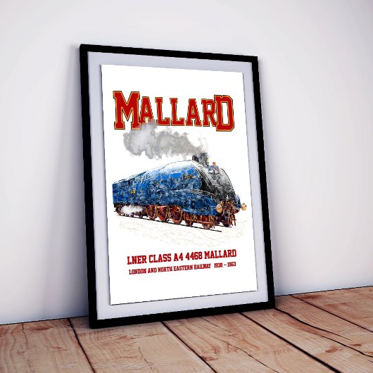 Class A4 Mallard - World Fastest Steam Locomotive Poster