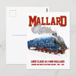 Class A4 Mallard - World Fastest Steam Locomotive Postkarte