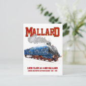 Class A4 Mallard - World Fastest Steam Locomotive Postkarte (Stehend Vorderseite)