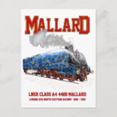 Class A4 Mallard - World Fastest Steam Locomotive Postkarte (Vorderseite)