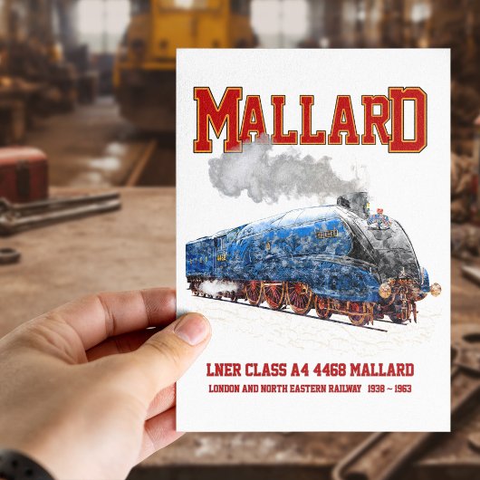 Class A4 Mallard - World Fastest Steam Locomotive Postkarte
