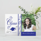 Class Abschluss 2011/Royal Blue Einladung (Stehend Vorderseite)