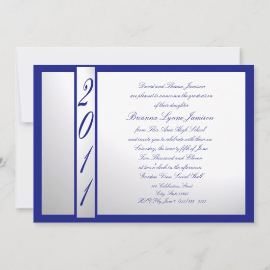 Class Abschluss 2011/Royal Blue Einladung (Rückseite)