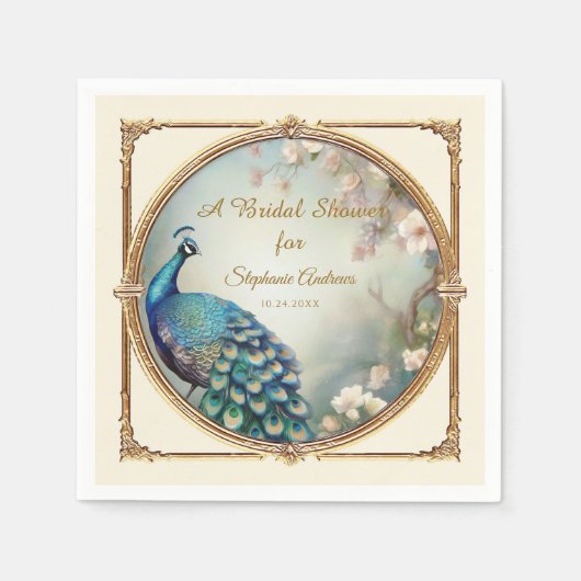 Class Cafè Lugano Blume Brautparty Serviette (Vorderseite)